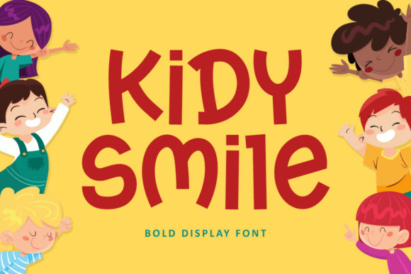The Kidy Smile Font: A Chunky Handwritten Typeface for Crafted Products